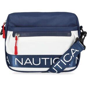 Women's Indigo / White Bean crossbody/Belt Bag adjustable shoulder strap